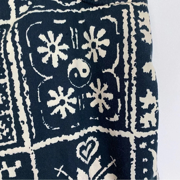 Vintage 90s Moschino Jeans Donna Flare Pants Womens Size 10 Patchwork Print - Picture 5 of 15